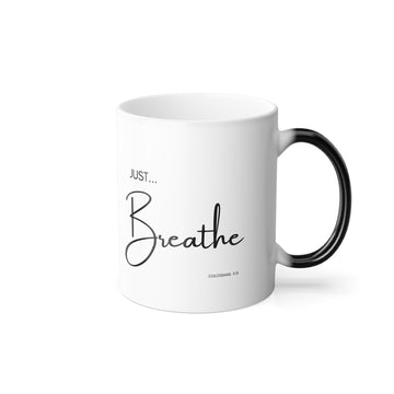 Inspirational Color Morphing Mug - Just Breathe, 11oz Coffee Cup