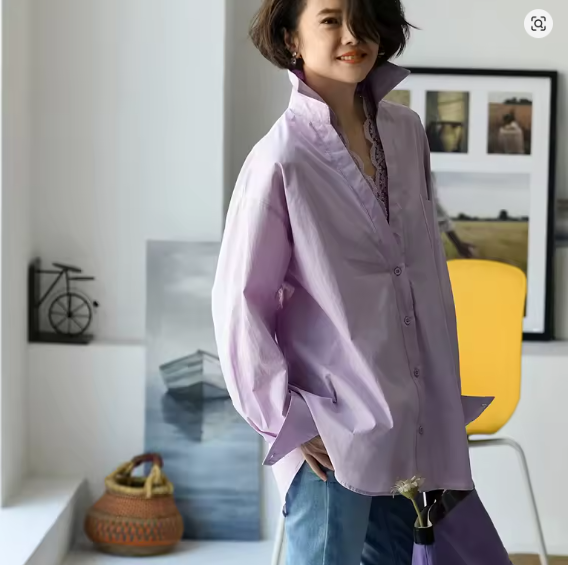 Small Sexy Mid-Length Shirt Women's Spring
