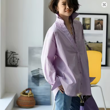 Small Sexy Mid-Length Shirt Women's Spring